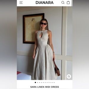 Sara Linen Midi Dress